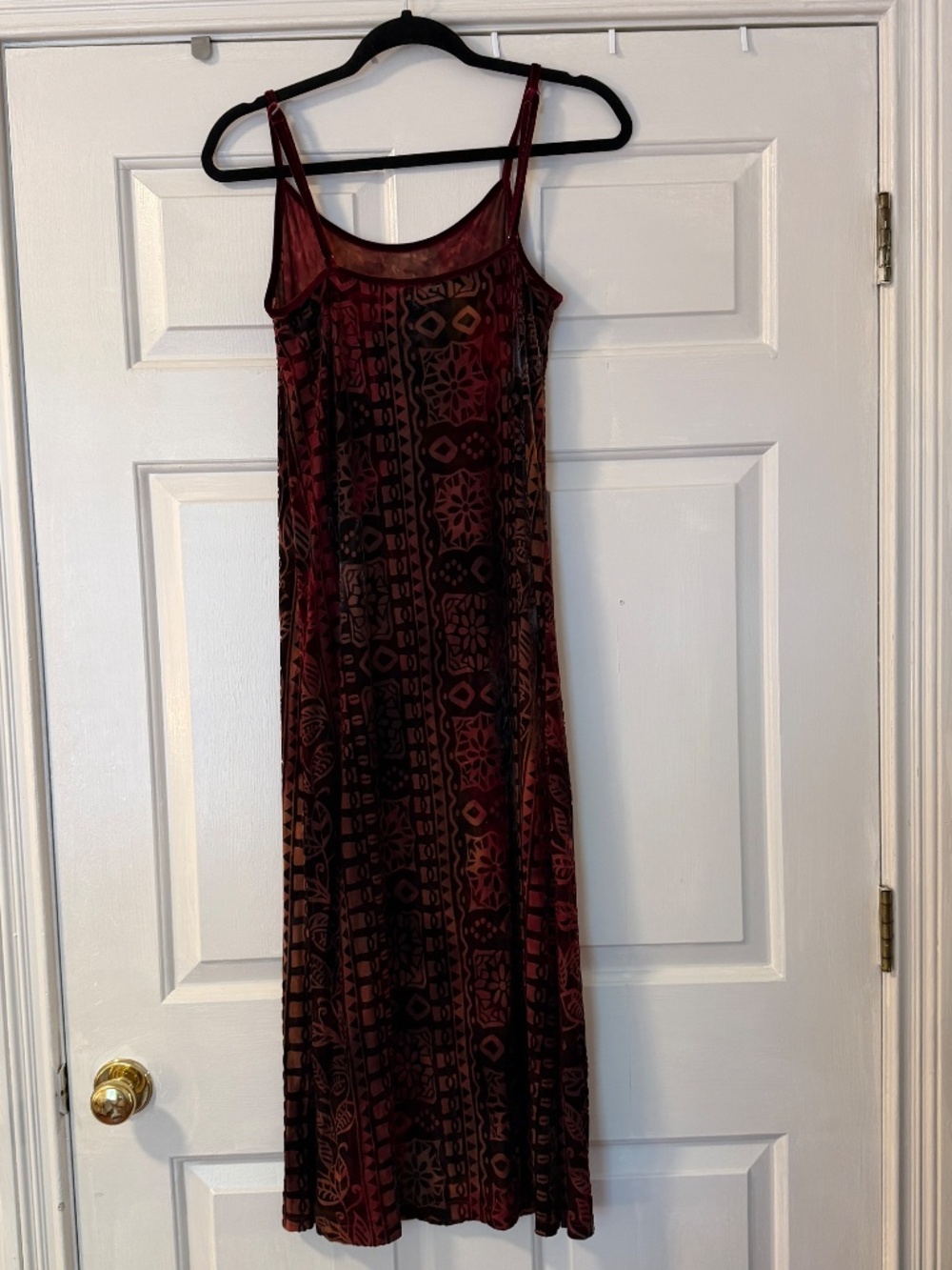 Vintage Diamond Tea Velvet Maxi Sheath Dress Women's Small 90s Y2K Whimsigoth. - Picture 5 of 5
